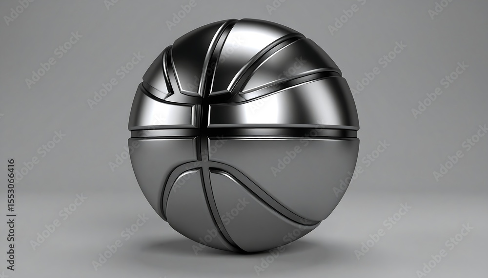 Metallic Basketball with Studio Shot. Metallic Basketball with Studio Shot.