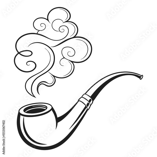 smoking pipe vector illustration