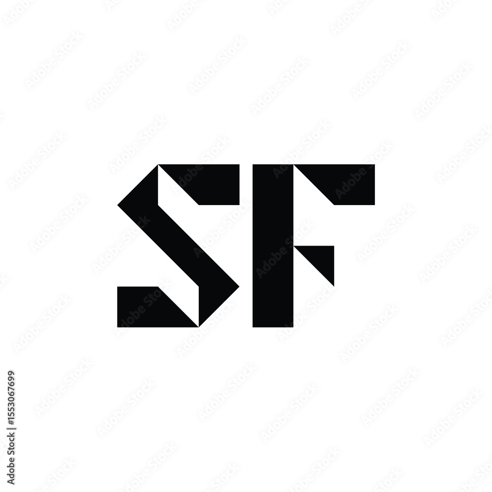 SF monogram logo design letter text name symbol monochrome logotype alphabet character simple logo SF monogram logo design letter text name symbol monochrome logotype alphabet character simple logo