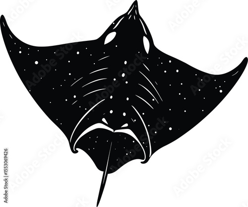 Silhouette of a Manta Ray