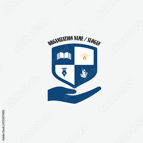 3372 educational logo school college university learning institute book academy organization
