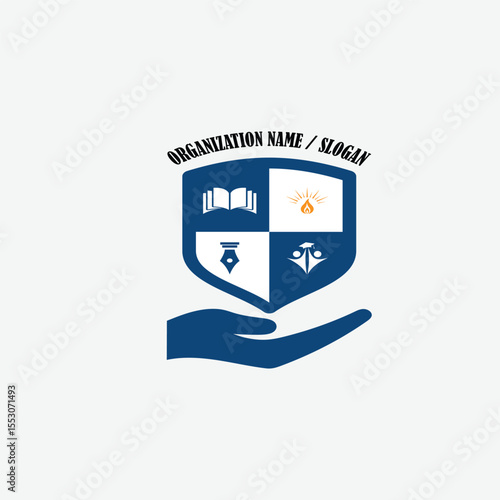 3373 educational logo school college university learning institute book academy organization