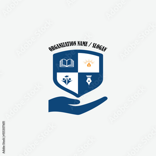 3374 educational logo school college university learning institute book academy organization
