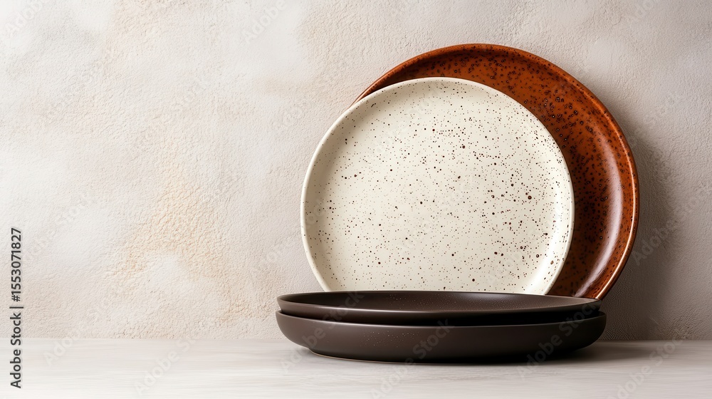 A beautifully arranged stack of ceramic plates in earthy tones showcases the elegance of minimalism and modern design, enhancing any kitchen or dining setting with its simplicity. A beautifully arranged stack of ceramic plates in earthy tones showcases the elegance of minimalism and modern design, enhancing any kitchen or dining setting with its simplicity.