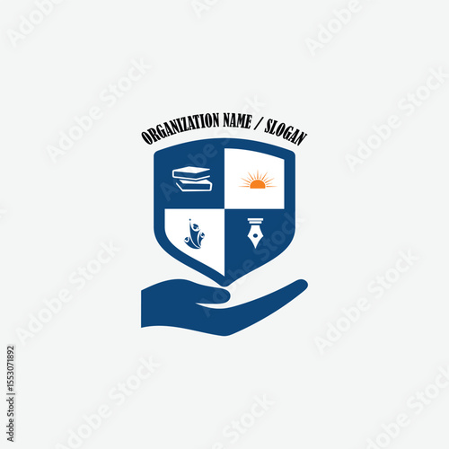 3377 educational logo school college university learning institute book academy organization