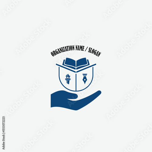 3383 educational logo school college university learning institute book academy organization
