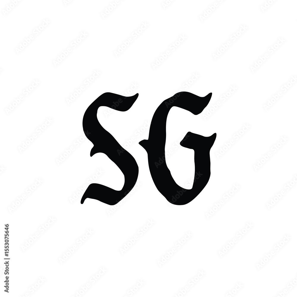 SG monogram logo design letter text name symbol monochrome logotype alphabet character simple logo SG monogram logo design letter text name symbol monochrome logotype alphabet character simple logo
