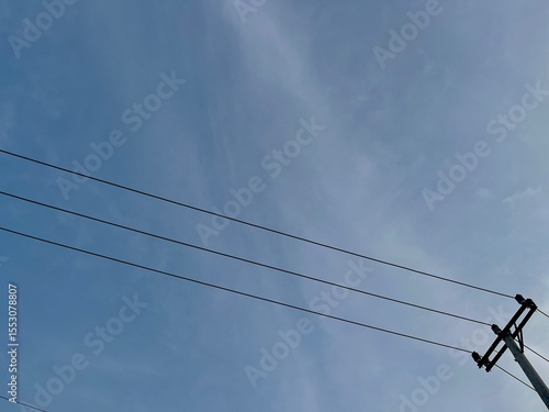 Wallpaper Mural clouds and electric poles background Torontodigital.ca