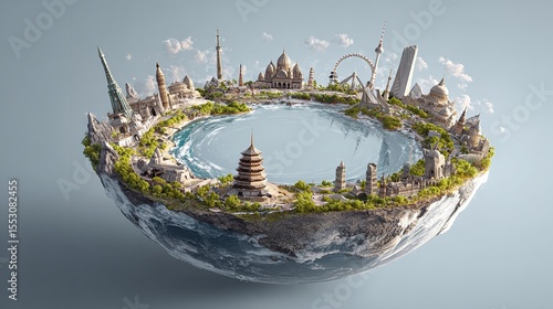 Globe of Wonders A Miniature World Tour Featuring Iconic Landmarks and Beautiful Architecture 100