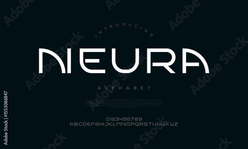 Sleek and futuristic sans serif font with clean lines and curved endings, perfect for digital branding