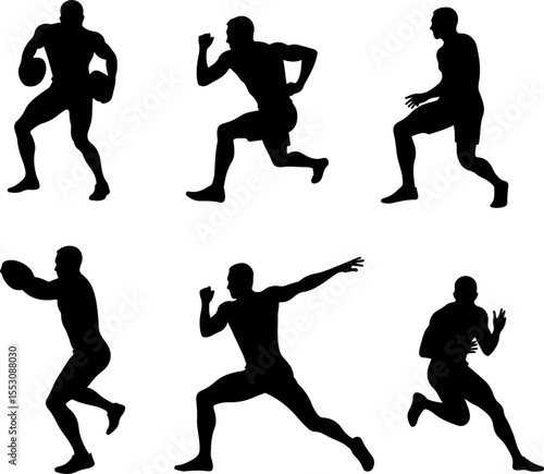 American Football Player Vector Bundle