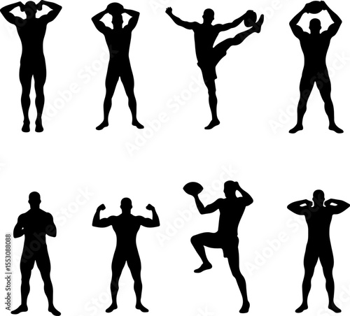 American Football Player Vector Bundle