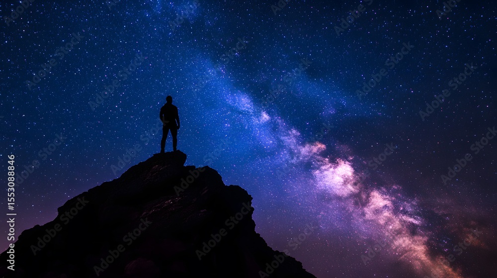 Fototapeta premium Hikers Silhouetted on Dark Rock Formation Outdoors Adventure Concept Image