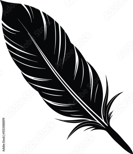 Silhouette of a Feather Quill