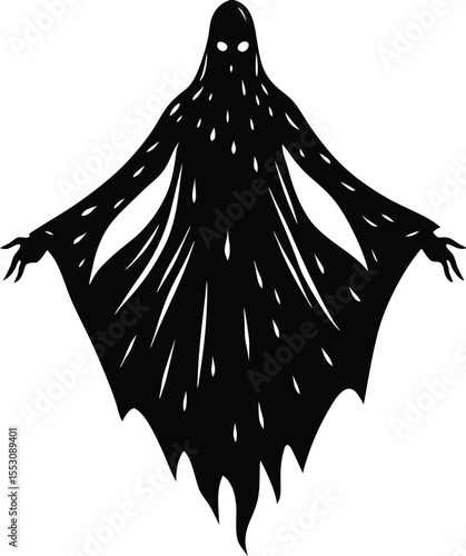Silhouette of a ghost floating