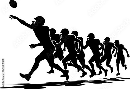 American Football Player Vector Bundle