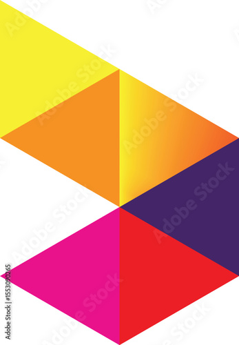 Abstract geometric vector illustration featuring a colorful triangle pattern for modern design concepts