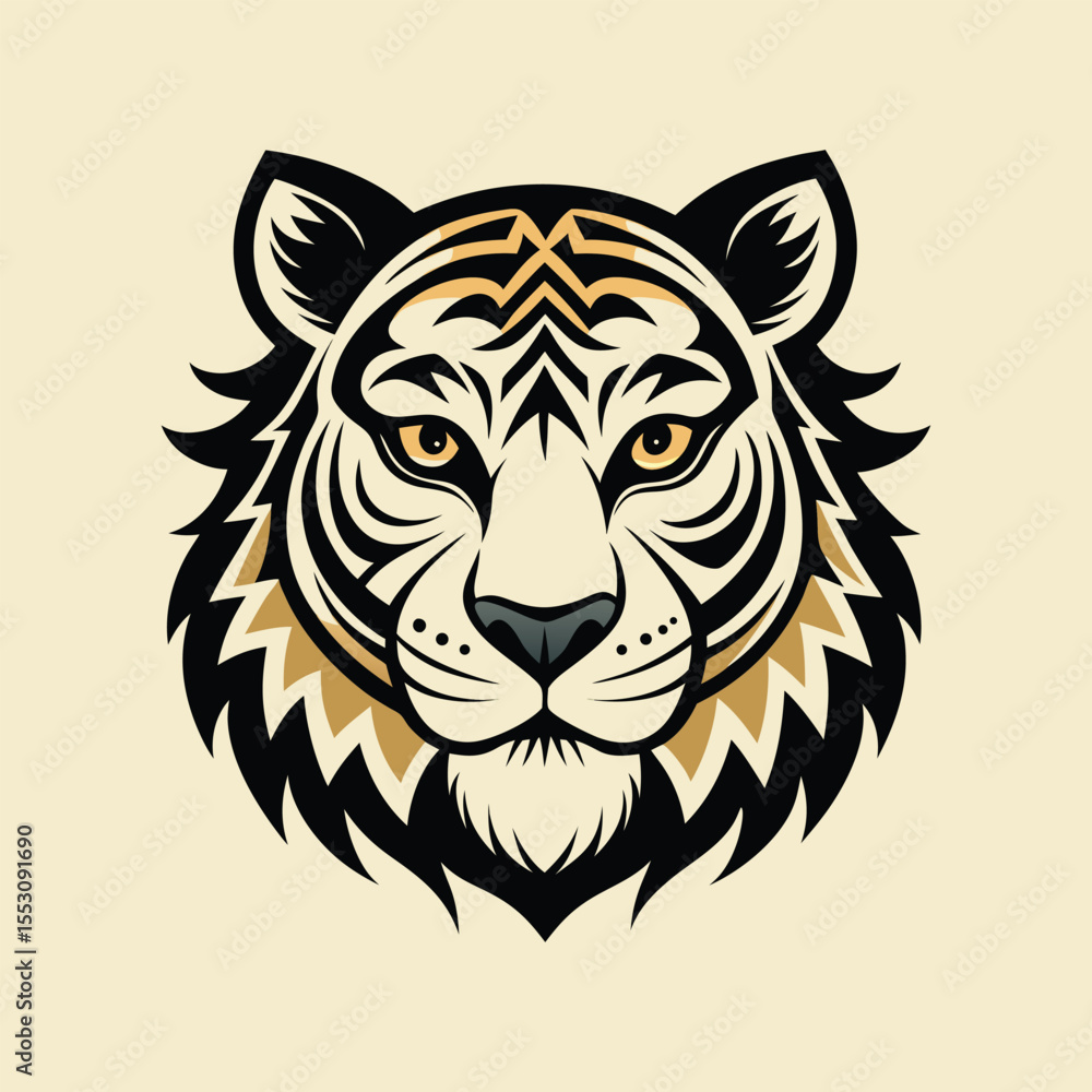 Obraz premium Tiger Head Illustration