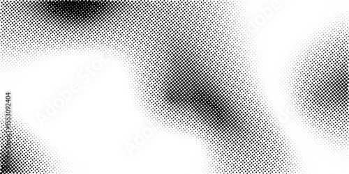 Abstract halftone gradient texture. Vector dotted grunge background for poster, overlay, cover, card. Pixelated retro backdrop