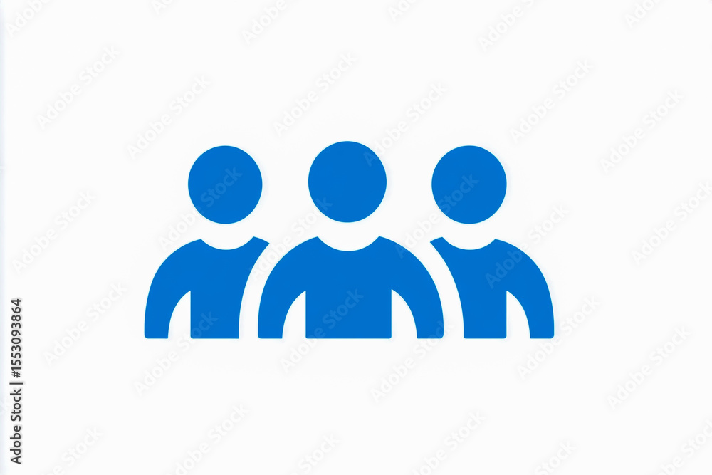 Blue team group icon vector illustration for collaboration teamwork and social network community design Blue team group icon vector illustration for collaboration teamwork and social network community design