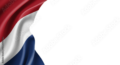 Dutch flag isolated on transparent, png