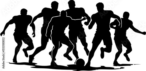 American football players  sports, action  vector bundle