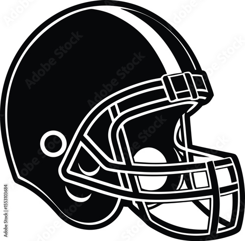 Silhouette of a Football Helmet