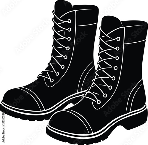 Silhouette of a Pair of Boots