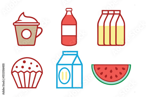 Delightful Drinks and Food: A vibrant array of refreshing beverages and delicious treats beckons, perfect for any occasion.