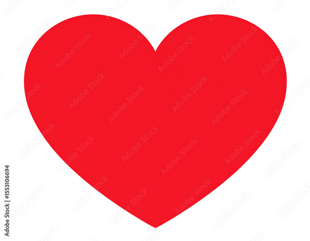 Classic Red Heart Symbol – Isolated on White Background PNG Classic Red Heart Symbol – Isolated on White Background PNG