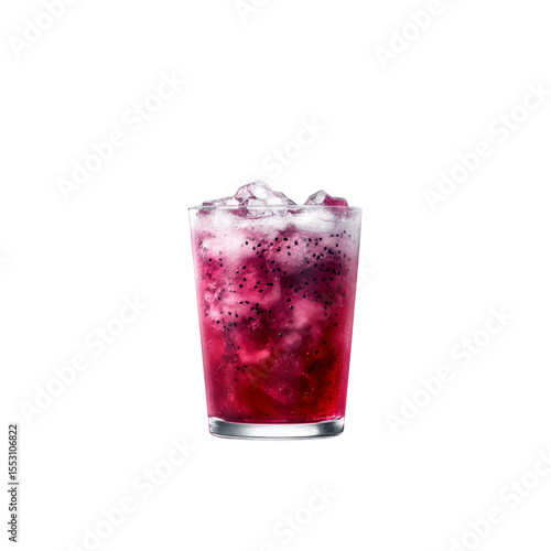Wallpaper Mural Refreshing Dragon Fruit Iced Drink in Glass Torontodigital.ca