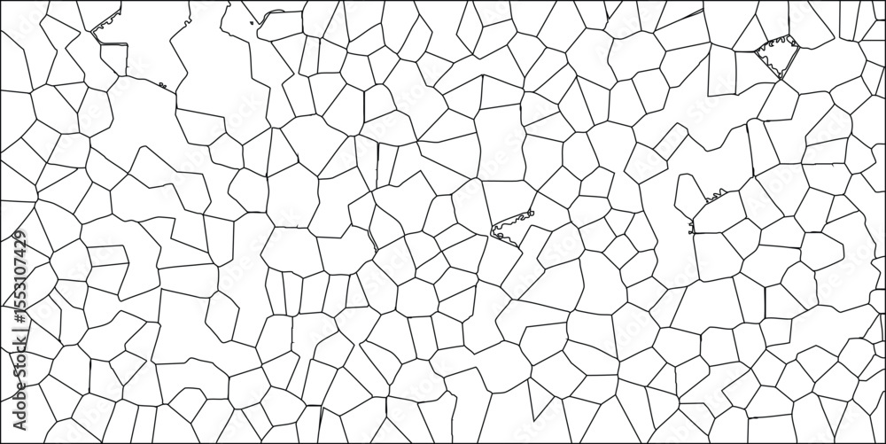 Obraz premium Abstract polygonal structure geometric composition featuring irregular contours for design elements and backgrounds in black and white