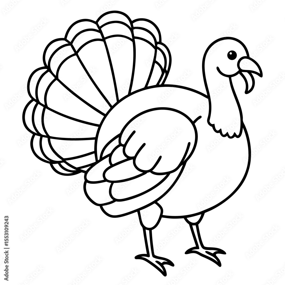 Fototapeta premium Minimalist Turkey Line Art