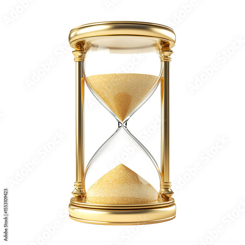 3D hourglass icon with golden s high quality commercial stock photo clean simple design detail background image clear visual high quality commercial stock photo clean simple design detail background i