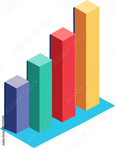 Free Download 3D bar graph with an upward arrow illustrating financial business growth and market success - GFXLoad