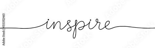 phrase inscription continuous one line drawing with word. Minimalistic drawing of phrase illustration.