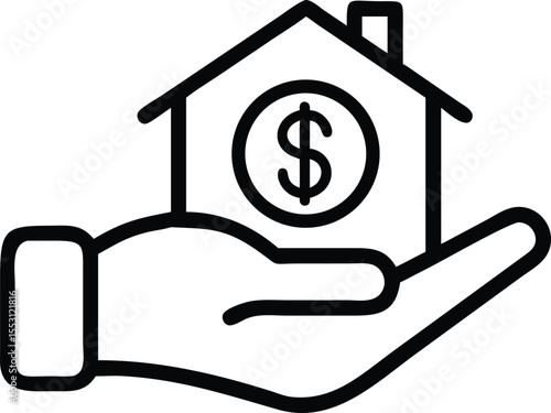 mortgage icon vector illustration