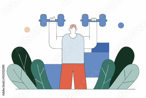 Studio shot of an unrecognizable man working out with dumbbells