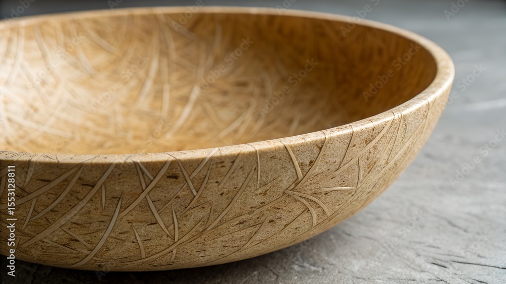 Fototapeta premium Organic Textured Bowl with Intricate Natural Patterns and Gentle Curves