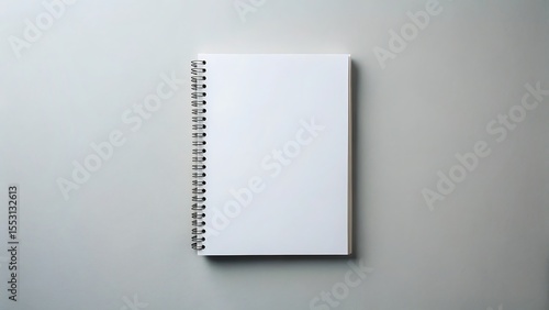 Clean white spiral notebook open to blank pages on a light gray background.jpg