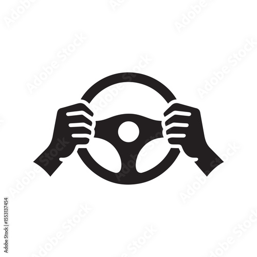 Hands gripping a steering wheel, symbolizing driving.