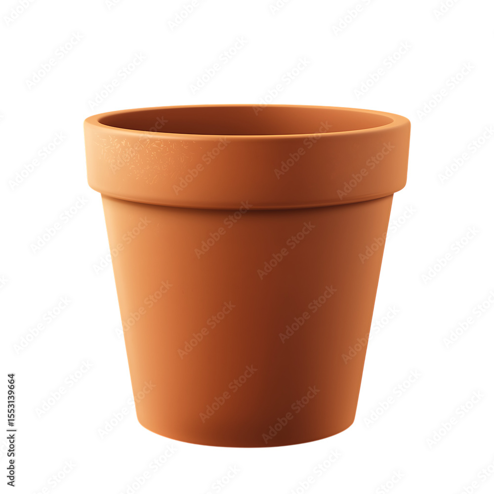 Empty terracotta flower pot isolated on white or transparent png Empty terracotta flower pot isolated on white or transparent png