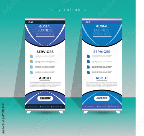 Business Roll Up banner for event, presentation, exhibition, business, project, company, Standee Design.