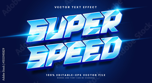 Super Speed 3d editable text effect Template Suitable for Champion theme