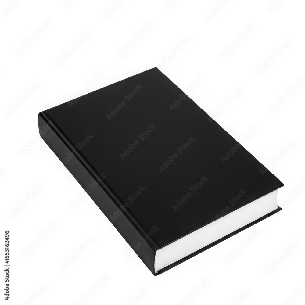 Black hardcover book isolated on transparent background Black hardcover book isolated on transparent background
