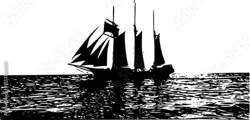 sailing ship in the sea