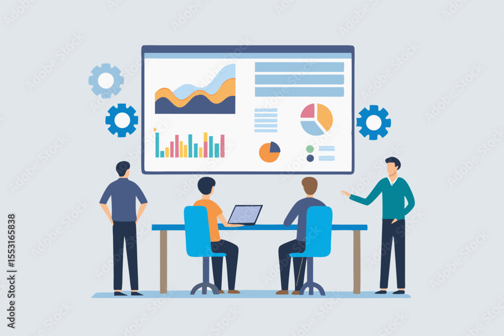 Business Meeting Presentation with Data Charts and Graphs for Strategy and Planning Session Business Meeting Presentation with Data Charts and Graphs for Strategy and Planning Session
