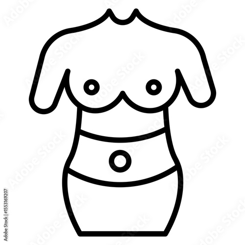 Breast Augmentation Vector Icon