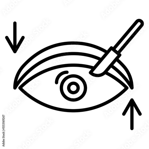 Eyelid Surgery Vector Icon