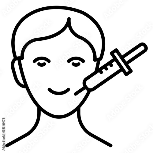 Botox Injection Vector Icon